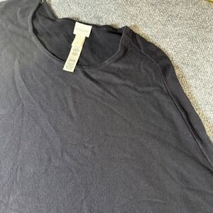 Chicos Black Knit Poncho Top Asymmetrical‎ Hem L XL